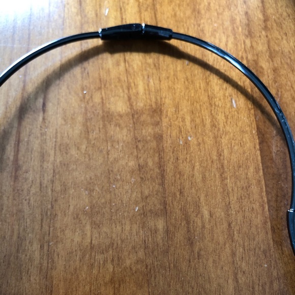 New NWT BCBGMAXAZRIA black rhinestones choker collar necklace metal - Picture 4 of 4